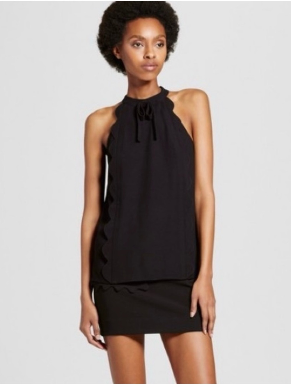 Victoria Beckham for Target Women’s Black Tie-Neck Halter Top